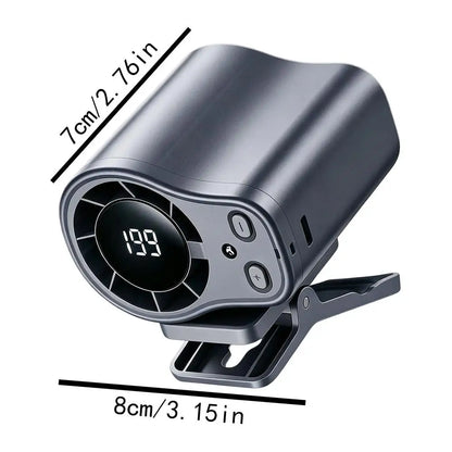 Portable Fan 199 Adjustable Speeds Rechargeable Waist Clip Fan for Cycling Traveling Fishing Camping Beach Road Trip Jobsite Men