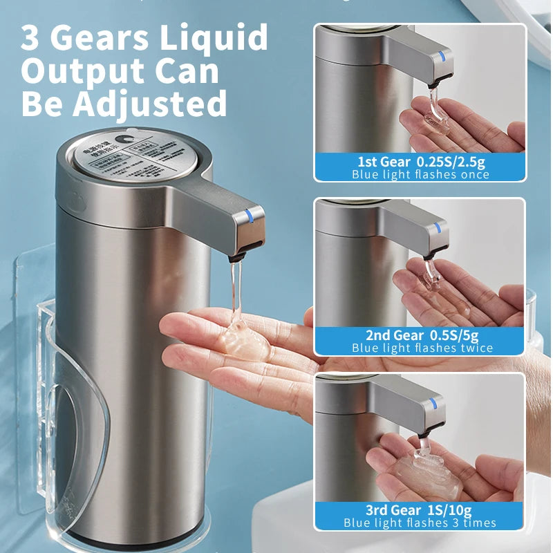 270ml Kitchen Soap Machine Automatic Sensor Out of Hand Sanitizer Smart Electric Body Wash Soap Dispenser 304 Stainless Steel