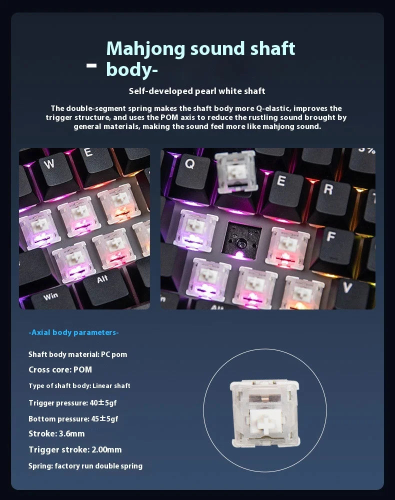 CIDOO QK61 V2 Mechanical Keyboard 60% Layout Gasket Structure VIA Programmable Hot-Swap Three Mode Wireless RGB Keyboard