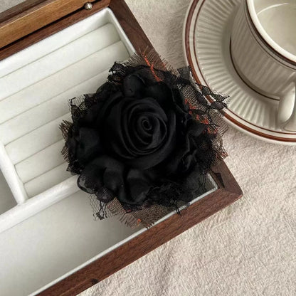 Newly upgraded rose fabric handmade original brooch, Korean style flower niche dress accessory