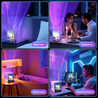 Star Projector Northern Lights Projector Aurora Light Projector with Bluetooth Speaker Light Projector for Bedroom for Adults
