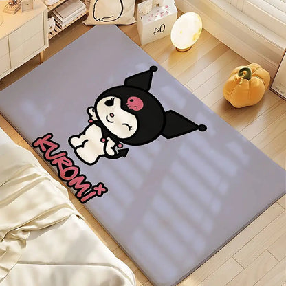 Cute Cartoon-K-Kuromi-S Kawaii Floor Mat Bathroom Absorbent Mat Simple Door Dirt-resistant Mat Home Kitchen Mat Foot Mat Entry