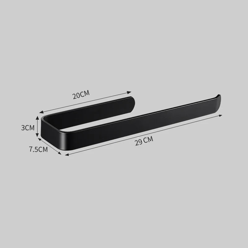 Towels Rack Space Aluminum Without Drilling Self-Adhesive Bathroom Towels Tissue Paper Storage Holder for Kitchen Batchroom