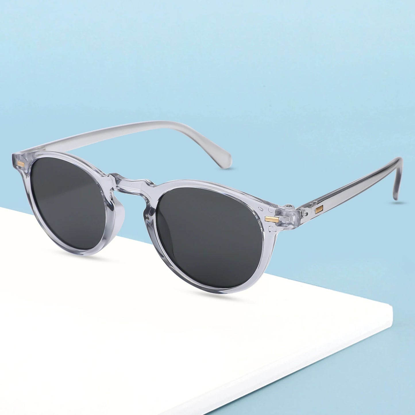 Small Round Sunglasses Stylish Sunglasses for Men and Women Retro Classic Multi-Style Selection Traveling Shopping Hiking UV400