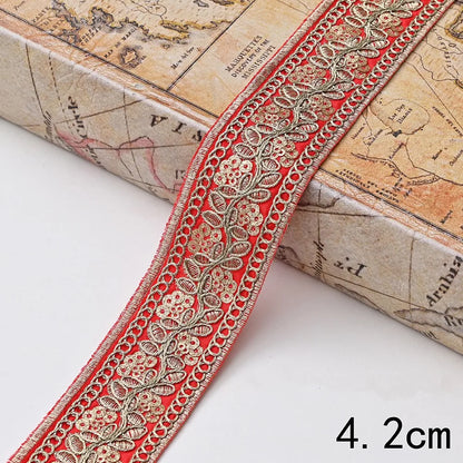 Lace Trim DIY Garment Accessories, Embroidery Fabric Ribbon, 1 Yard
