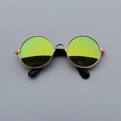 Lovely Vintage Round Cat Sunglasses Reflection Eye Wear Glasses For Small Dog Cat Pet Photos Pet Products Props Accessories