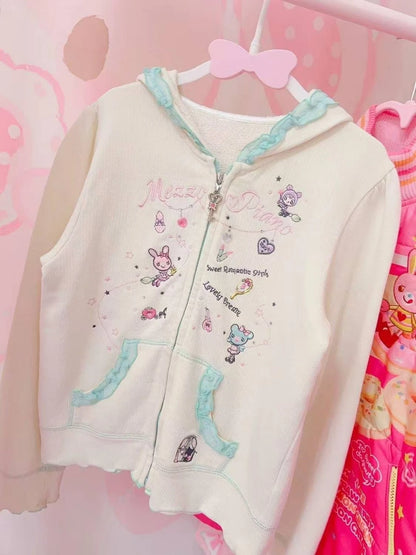 Lolita Print Tops Bow Cake Blouse Y2K JK Lolita Japan Kawaii Girl Cute Sweet Lace T-shirt A-line Spliced Cake Skirt New Chic