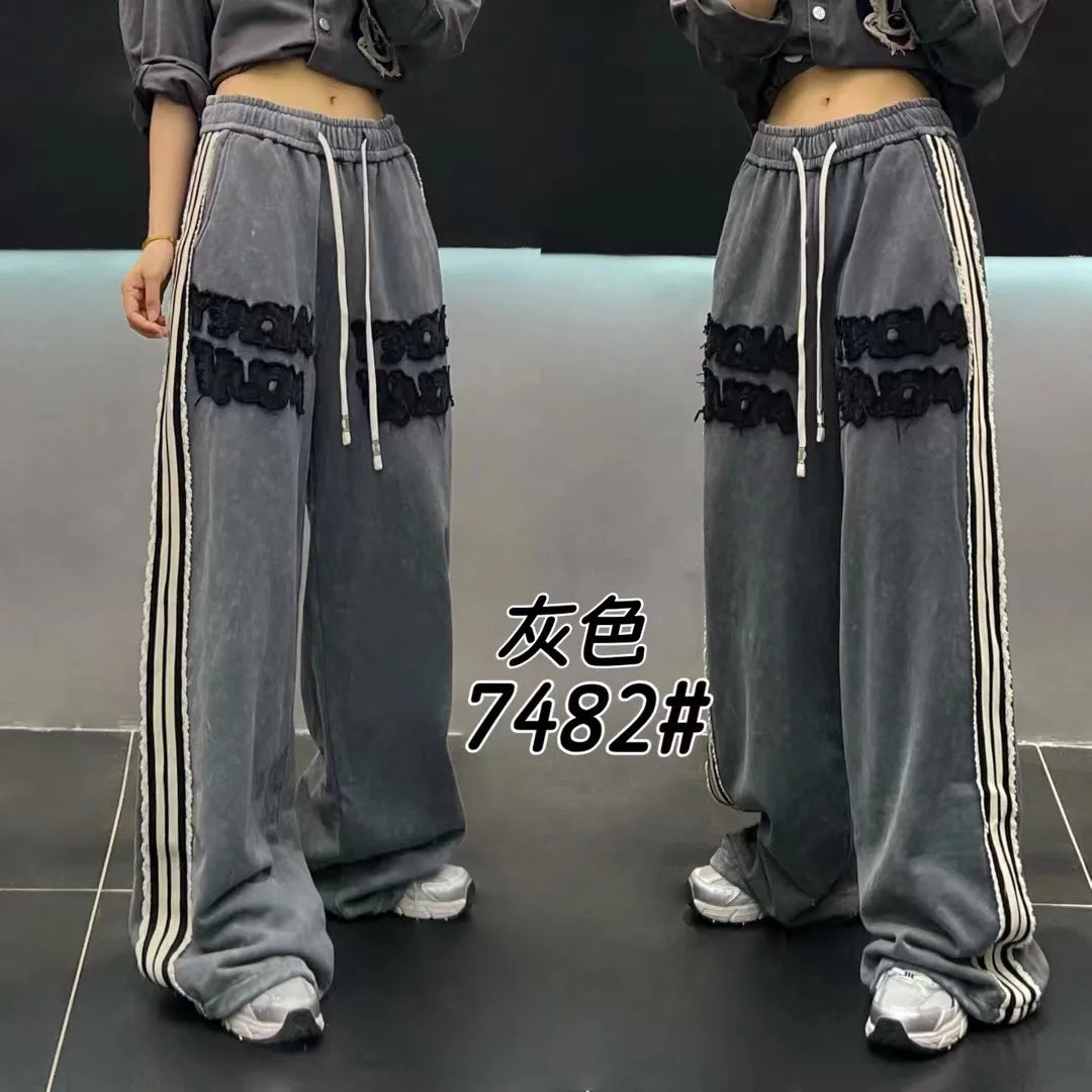 Original Design Sense Long Slacks 2025 Autumn New Fashionable Loose Casual Pants Ladies With Draped Straight Wide-Leg Trousers