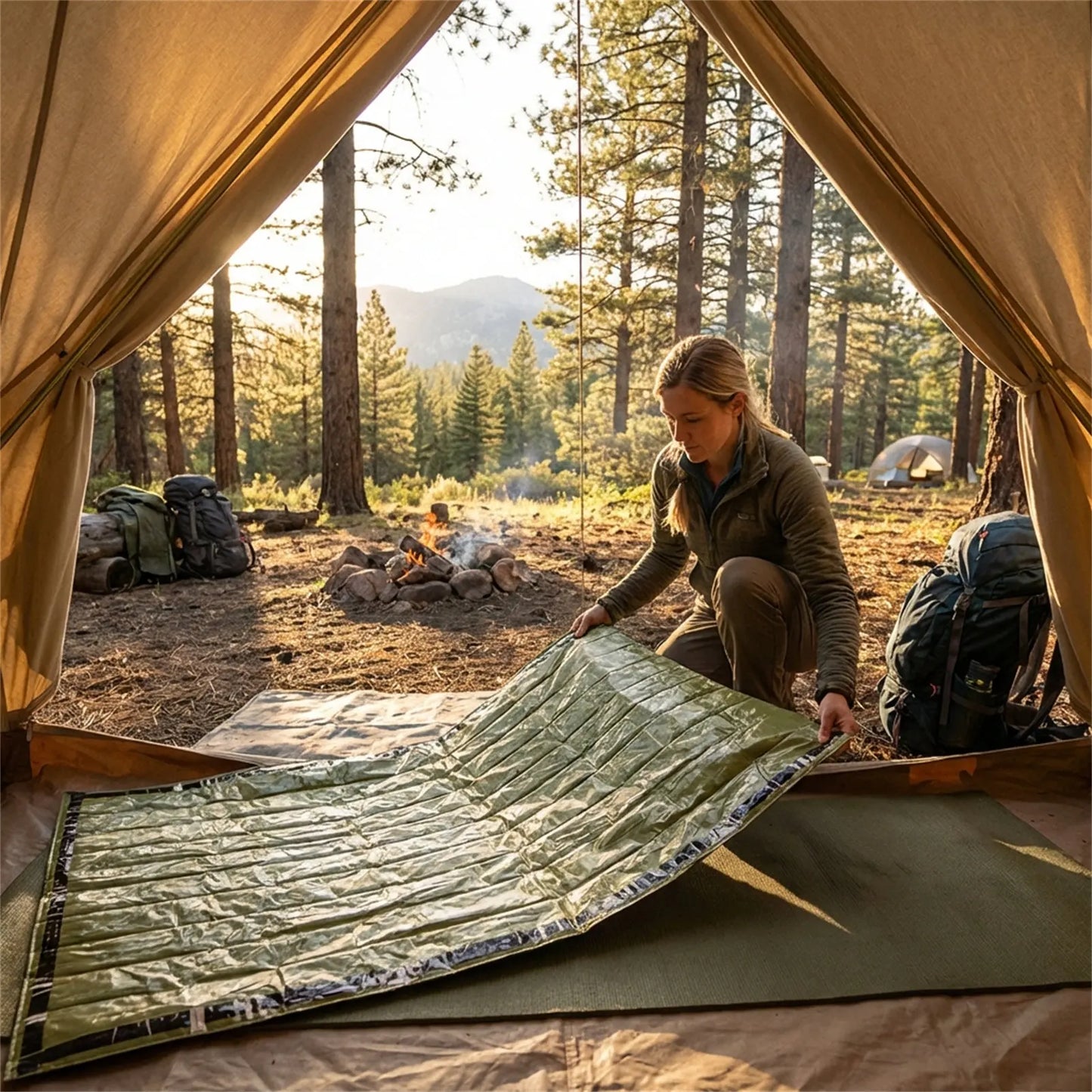 Emergency Sleeping Bag for Outdoor Camping Lightweight Waterproof Insulated Portable Design for Hiking and Travel Sleeping Gears