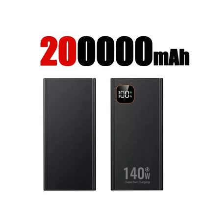 Lenovo 500000mAh Power Bank 140W Ultra Large Capacity Super Fast Charging Portable Power Digital Display External Battery 2026