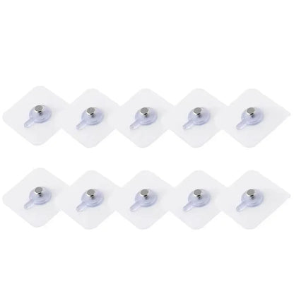 10Pcs Strong Adhesive Hooks Picture Frame Poster No Drilling Hooks Waterproof Durable Kitchen Bathroom Accessories Screw Hooks