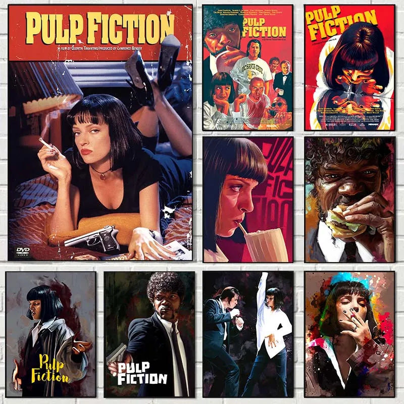 Modern Painting Posters and Prints Movies Pulp Fiction Canvas Painting Wall Art Pictures for Home Living Room Decor Cuadros