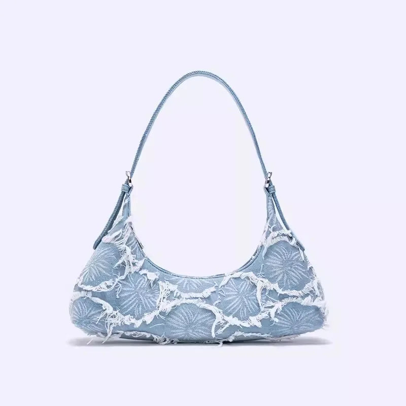 Trendy Patchwork Canvas Underarm Bag Retro Women's Clutch Bag Designer Handbag luxury Shoulder Bags For Women Bolsa de hombro