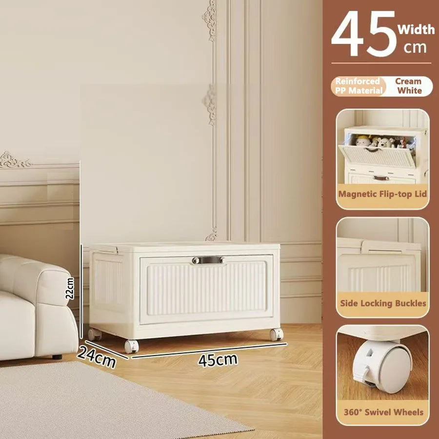 Storage Cabinet Foldableing Storage Box Home Living Room Toy Cabinet Storage Rack Snack Cabinet Organizer Box Kitchen Storage Cabinet Folding Storage Cabinet Organizer