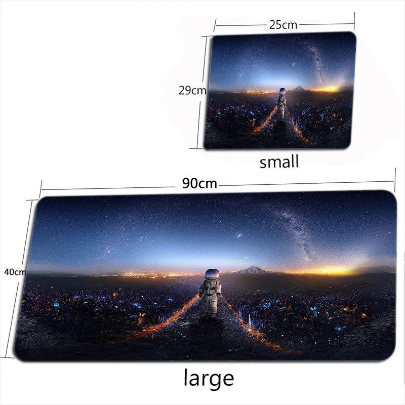 Space Astronaut Mouse Pad New Large Computer Office Game Table Mats XXL Rubber Anti-slip Gaming Keyboard Mousepad Long Desk Pads