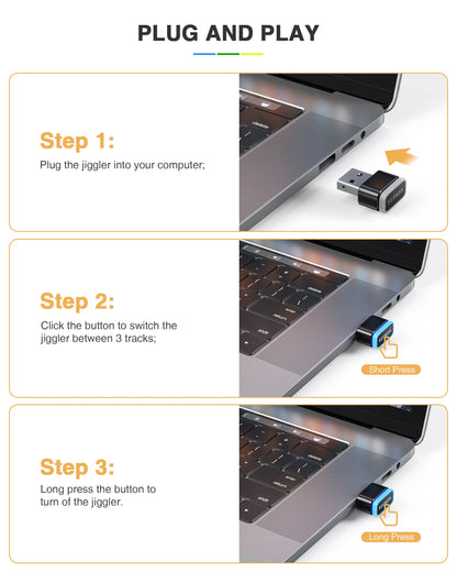 Undetectable Mouse Mover Keeps Computer Awake Simulate Mouse USB Mouse Jiggler Seenda Computer Accessories