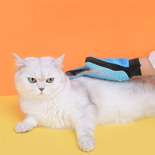 Pet Grooming Gloves for Cats Silicone Rubber Hair Cleaning Tool Pet Bath Remover Massage Brush - Pet Hair Removal