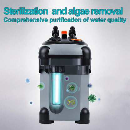 External Filter Bucket for Fish Tank 3 in 1 Water Purification Silent Circulation Pump High Efficiency Aquarium Cleaning Tool