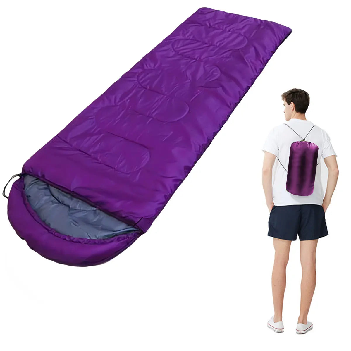 Four season camping sleeping bag - super comfortable, lightweight and durable, perfect for hiking, camping and mountaineering