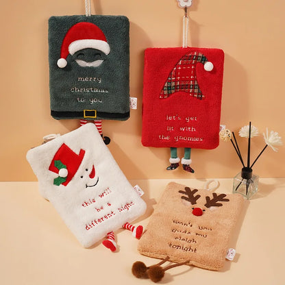 Christmas Hand Towels Kitchen Cloth Housewarming Gifts Christmas Decoration Dish Towel sfor Home Holiday Xmas ﻿Cloth Man Woman