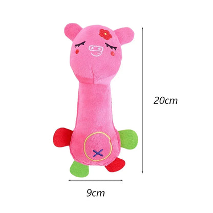 Animals Shape Squeaky Pet Toy for Small Dogs Plush Stuff Dog Chew Toys Interactive Puppy Maltese Mascotas Playing Accessories