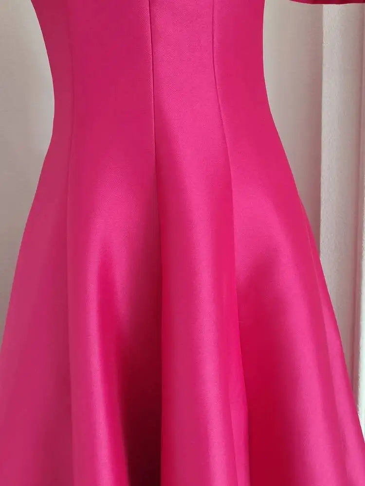 JAMERARY Summer Women Dress Long French Hepburn Style Fashion Party Elegant Square Collar Short Sleeve Midi Vestidos Party Robe