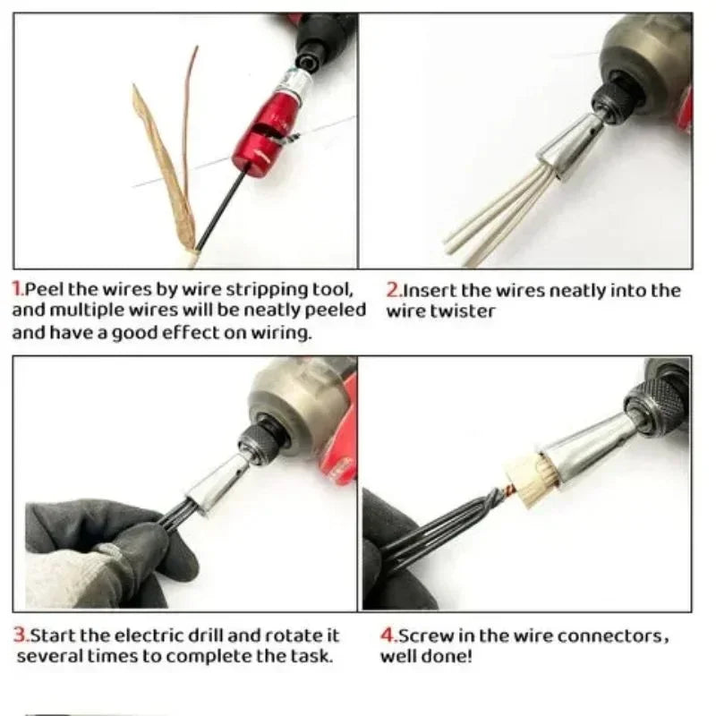 Wire Twisting Tools Quickly Twister Electrician Artifact for Power Drill Drivers Twisted Connector Cable Device Multi-tool -----