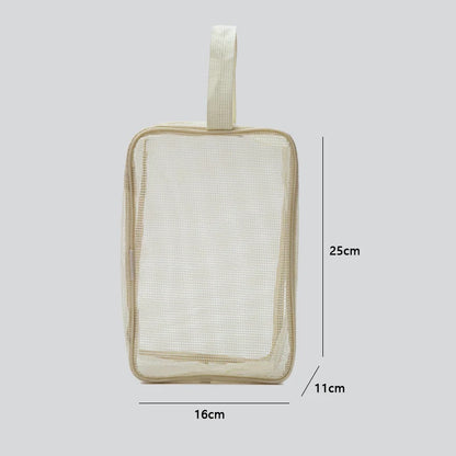 HOMEFISH Mesh Shower Caddy Tote Bag Cosmetic Storage Bag Multifunctional Shower Bag Large Capacity Portable Toiletry Organizer