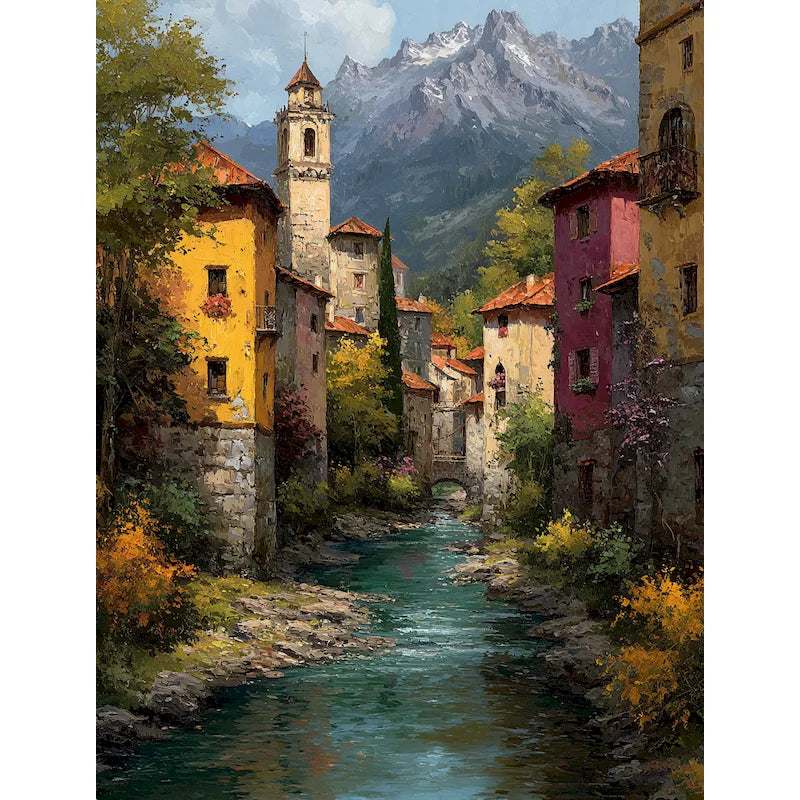 Painting by numbers Landscape Handpainted Art 40x50cm DIY Paint by numbers Adults crafts Number painting Home decor