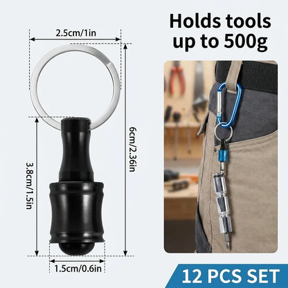 Screwdriver Bits Holder 1/4 Inch Hex Shank Aluminum Alloy Lightweight Quick-Change Extension Bar Upgrade Push to Unlock