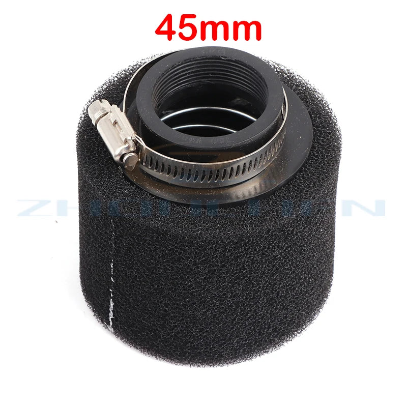45mm Angled Foam Air Filter For 150cc 160cc 200cc 250cc CRF50 CRF70 CRF110 KLX BBR TTR Pit Dirt Bike ATV Quad Motorcycle