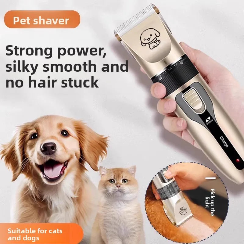 Pet Hair Clipper, Dog Grooming Shaver, Electric Pet Trimmer, Professional Pet Grooming Kit for Dogs & Cats