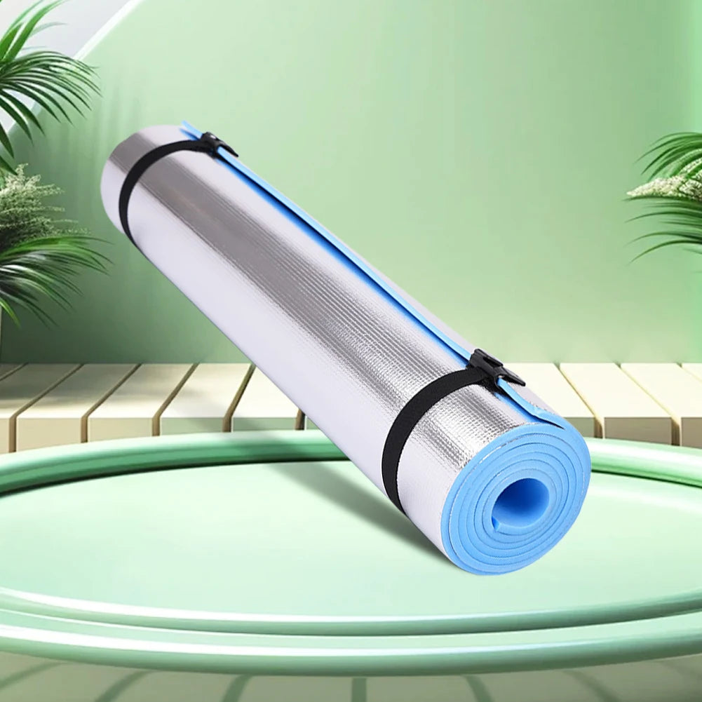 10/8/6mm Thickened Yoga Mat EVA Exercise Pad Aluminum Membrane Fitness Exercise Mat Portable Multifunction for Camping Picnic