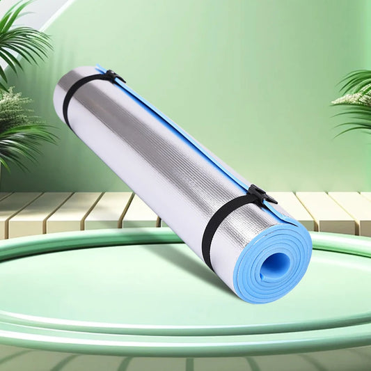 10/8/6mm Thickened Yoga Mat EVA Exercise Pad Aluminum Membrane Fitness Exercise Mat Portable Multifunction for Camping Picnic