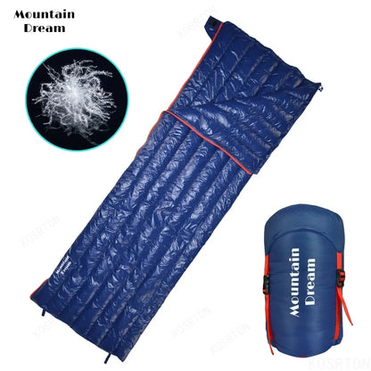 Outdoor Camping Sleeping Bag 90% Goose Down Adult Envelope Type Ultralight Portable Sliping Down Sleeping Bag Hiking Warm Bag