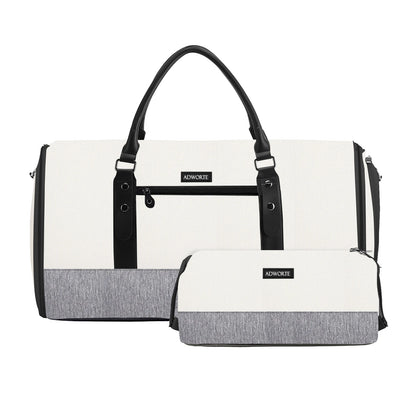 Travel Garment Bag, Convertible Garment Duffel Bags Combo with Shoe Compartment Toiletry Bag, Carry-On Weekend Overnight Bag for