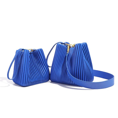 Ladies Designer Bucket Bag Solid Color Genuine Leather Handbag and Purse for Women Fashion Women's Shoulder Crossbody Bag