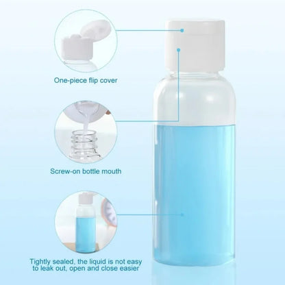 50pcs 20/30/50/60/80/100ml Plastic Squeeze Bottle with Flip Cap PET Lotion Shampoo Bottle Empty Cosmetic Sample Container Travel