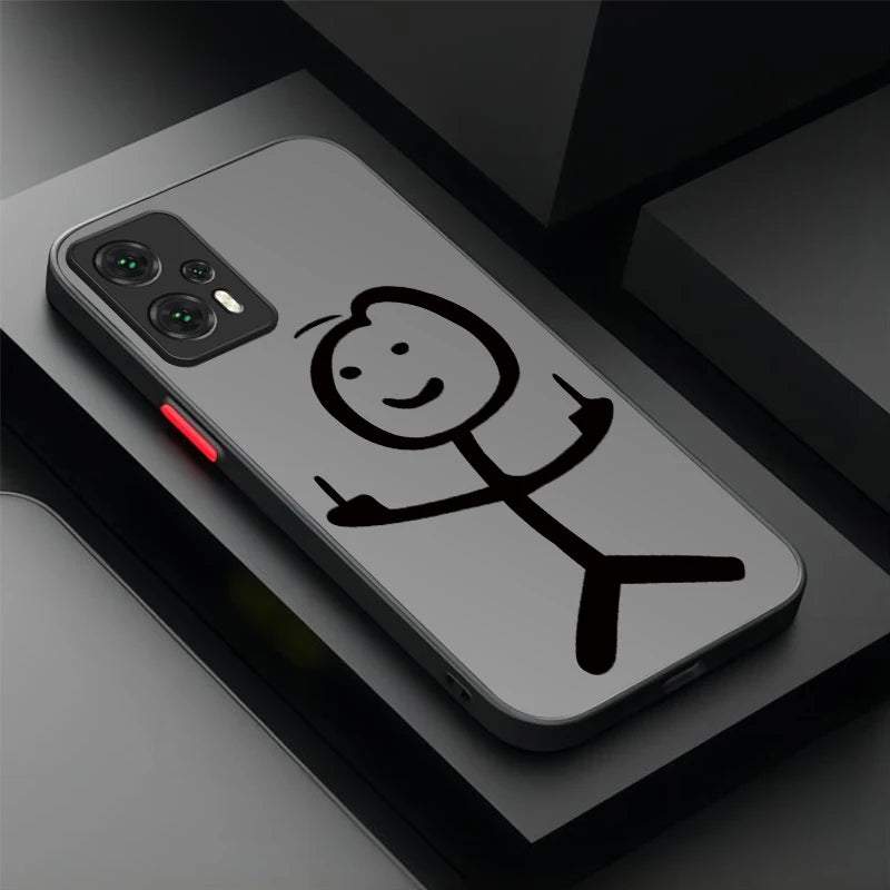 Flork Minimalist Comic Figurine Case for Xiaomi 14T 13T 12T 11T 10T 9T Pro Mi 14 13 12 10 11 Lite 5G NE Shockproof Full Cover