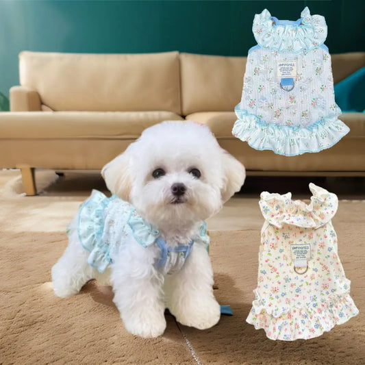 Pet Clothes Thin Dog Cool Dress Cute Breathable Dog Cooler Clothes Soft Skin-friendly Pet Dress for Small Medium Dogs