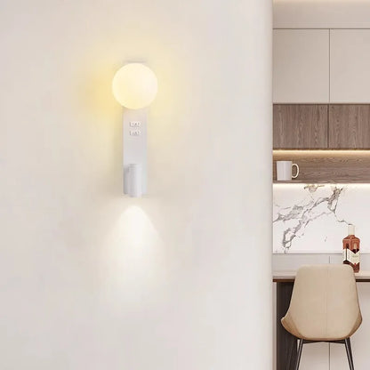 Bedroom Bedhead Reading Light Creative Minimalist LED with Switch Hotel Rooms Study Living Room Background Wall Decorative Light