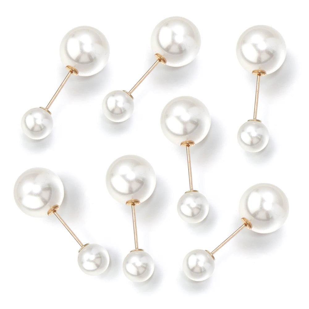 10pcs Imitation Pearl Brooch Pins 38/54/73mm Beige Double Pearl Safety Pins For Jewelry Making Party DIY Clothing Accessories