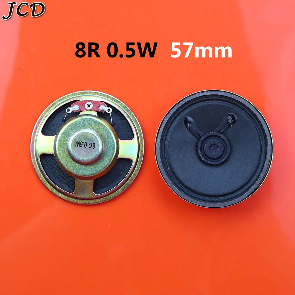 JCD 1Piece 8 ohm 8R 0.5W 1W 2W 3W 5W 0.5 1 2 3 5 watt LoudSpeaker  Diameter 50mm 57mm 66mm 77mm Speaker