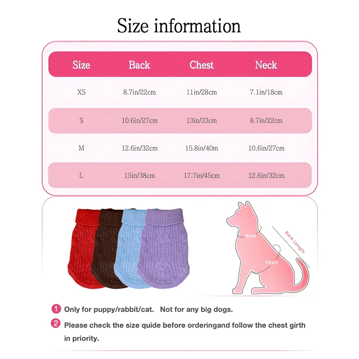 New Pet Small Pet Dog Clothes Sweater Fashion Autumn Winter Solid Fried Dough Twists Knitting Warm Comfort Clothing