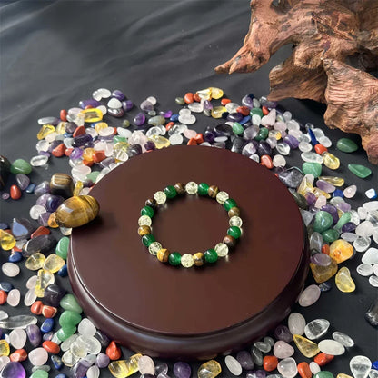 Fashion 1pc/ Attract Wealth and Prosperity Bracelet Made of Natural Stone with Wooden Beads Handmade Bracelet Men Women Jewelry