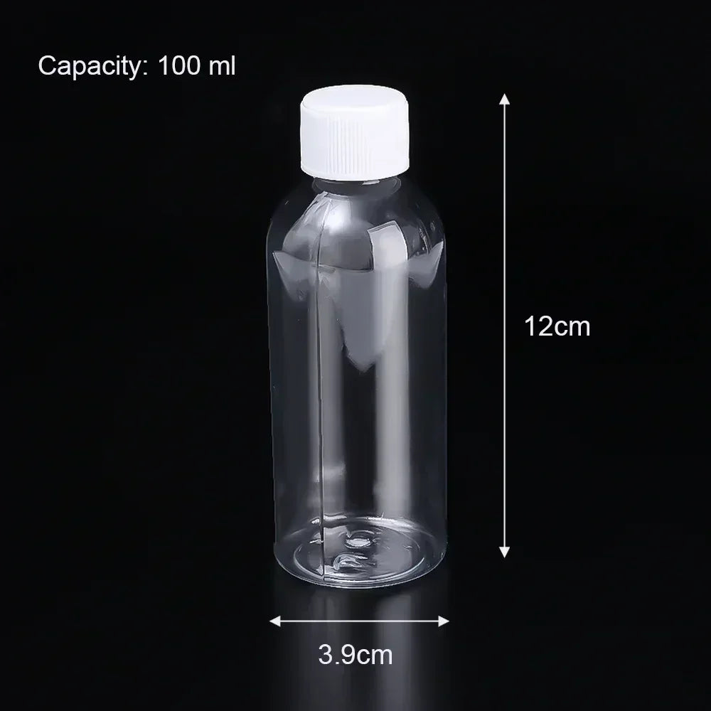 1/5/10Pcs Plastic Bottle Transparent Refillable Small Mouth Bottle Portable Sample Vials Cosmetic Containers for Lotion Creams