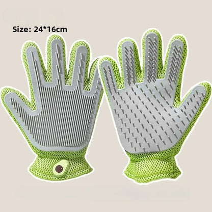 Pet Glove Cat Grooming Glove Cat Hair Deshedding Brush Gloves Dog Comb for Cats Bath Hair Remover Clean Massage Brush for Animal