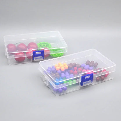 5 transparent plastic storage boxes can accommodate small items, small toys, decorations, small cards, sorted storage, not messy