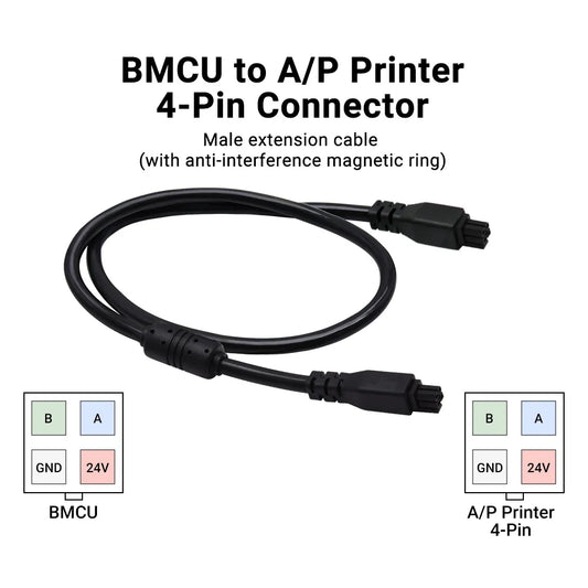 Bamboo Lab 4Pin Male to Male 3D Printer Auto Feed BMCU to AP Printer Multi-Colour Module Connection Cable 0.5M/1M For A1 A1mini