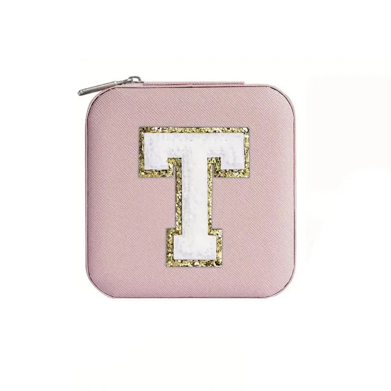 New Creative Letter Jewelry Box Portable Travel Ring Necklace Stud Earrings Storage Box